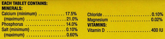 Minerals in Pet-Cal Calcium Supplement Tablets for Dogs & Cats