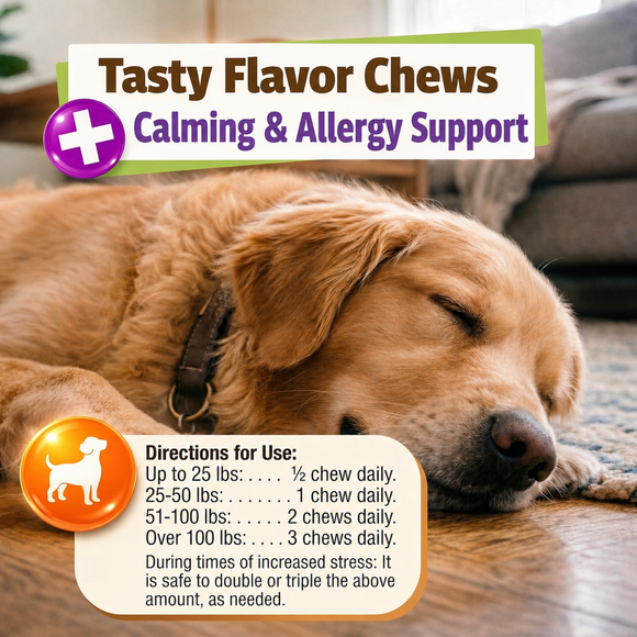 Pet Naturals Allergy + Calming Supplement Chews for Dogs (60 count) - Dog Calming & Anxiety Supplements 6