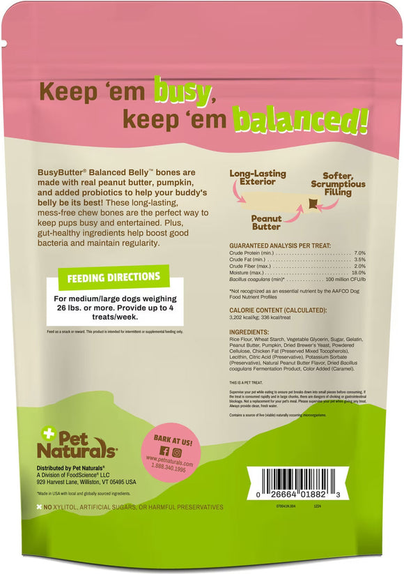 Pet Naturals Balanced Belly Bones Peanut Butter Filled for Dogs 13-oz - Pet Vitamins & Supplements 14