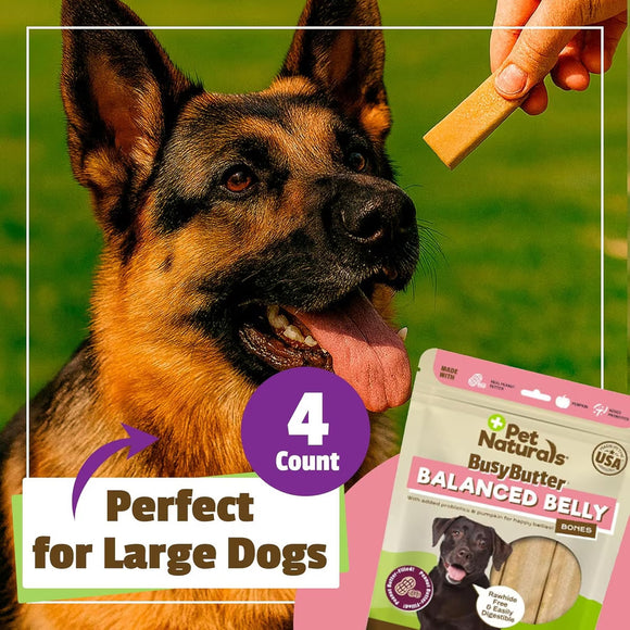 Pet Naturals Balanced Belly Bones Peanut Butter Filled for Dogs 13-oz - Pet Vitamins & Supplements 13