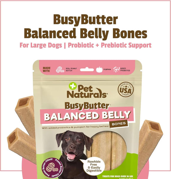 Pet Naturals Balanced Belly Bones Peanut Butter Filled for Dogs 13-oz - Pet Vitamins & Supplements 11