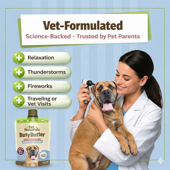 Pet Naturals Busy Butter Calming Supplement Extra Strength Peanut Butter for Dogs 6-oz - Pet Vitamins & Supplements 4