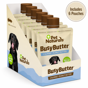 Pet Naturals BusyButter Calming Peanut Butter for Dogs (1.5 oz x 6 pouches) - Dog Calming & Anxiety Supplements 2