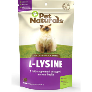 Pet Naturals L-Lysine Chews for Cats (60 count) - Cat Immune & Allergy Supplements 1