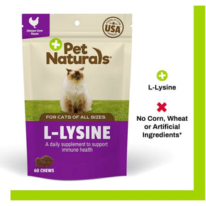 Pet Naturals L-Lysine Chews for Cats (60 count) - Cat Immune & Allergy Supplements 2