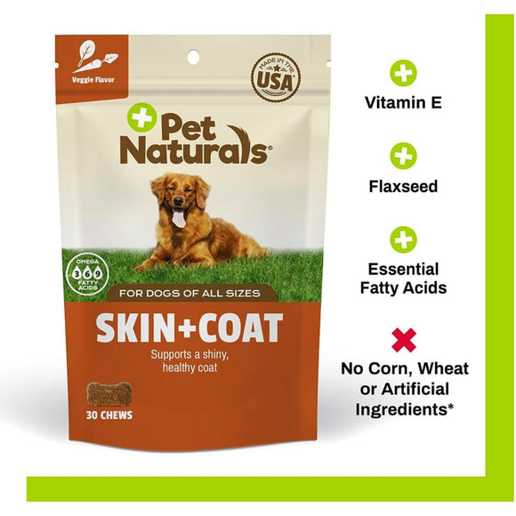 Pet Naturals Skin & Coat Chews for Dogs (30 count) - Dog Skin & Coat Supplements 2