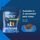 Pet Protect Multivitamin DVM Daily Soft Chews for Dogs available in 2 size