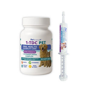 Pet Scholars 1-TDC 60ct + Probiotic Digestive Support Gel 30cc Bundle - Vitamins & Supplements 1