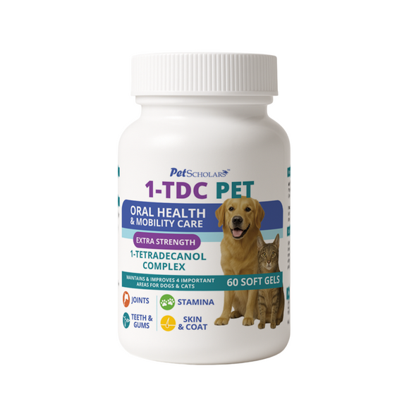 Pet Scholars 1-TDC Dental and Joint Health Softgel Supplement for Dogs and Cats - 60 soft gels - Dog & Cat Joint
