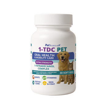 Pet Scholars 1-TDC Dental and Joint Health Softgel Supplement for Dogs and Cats - 30 soft gels - Dog & Cat Joint