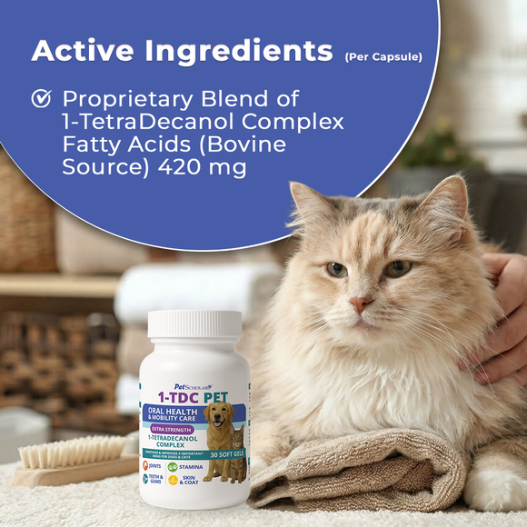 Pet Scholars 1-TDC Dental and Joint Health Softgel Supplement for Dogs and Cats - Dog & Cat Joint Supplement 4