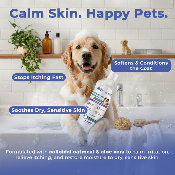 Pet Scholars Oatmeal & Aloe Shampoo Skin Soothing Itch-Relief (16 fl oz) - Pet Shampoo & Conditioner 2