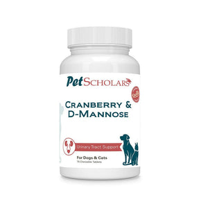 Pet Scholars Cranberry & D-Mannose Urinary Tract Support (75 Chewable Tablets) - Dog Supplements & Vitamins 1