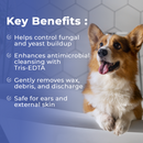 Pet Scholars Ketozole Tris Flush Anti-fungal Cleansing Solution 12 fl oz - All Dog Ear Care 2
