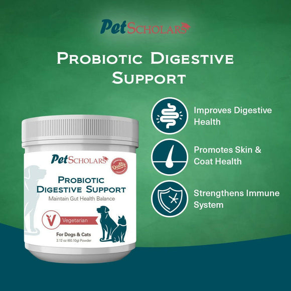 Pet Scholars Probiotic Digestive Support for Dogs & Cats (2.12 oz) - Dog Digestive & Probiotics Supplements 7