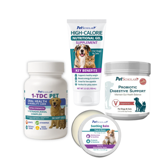 Pet Scholars Senior Pet Support Bundle - Pet Vitamins & Supplements 1