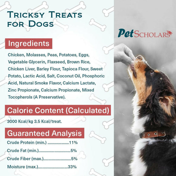 Pet Scholars Tricksy Treats Chicken Chews for Dogs (4 oz) - Dog Treats 4
