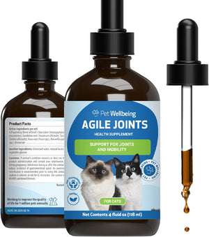 Pet Wellbeing- Agile Joints for Cat Joint Mobility - 4 oz - Cat Supplements & Vitamins 2