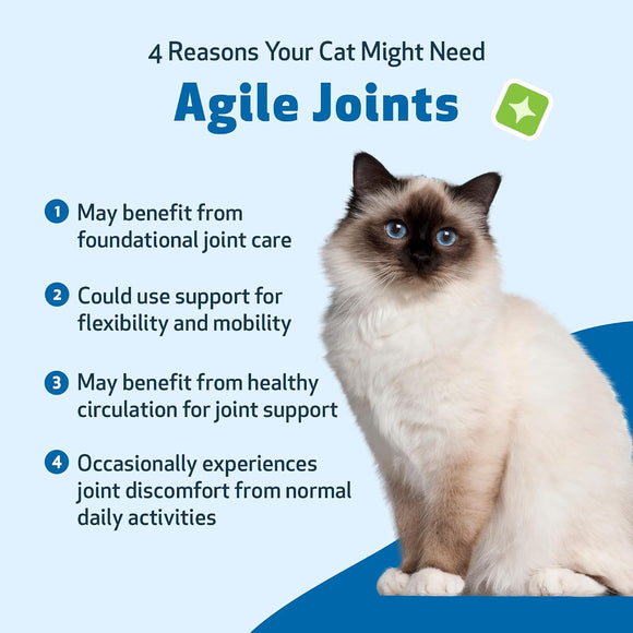 Pet Wellbeing- Agile Joints for Cat Joint Mobility - Cat Supplements & Vitamins 4