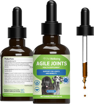 Pet Wellbeing- Agile Joints for Dog Joint Mobility - 2 oz - Dog Joint & Hip Supplements 1