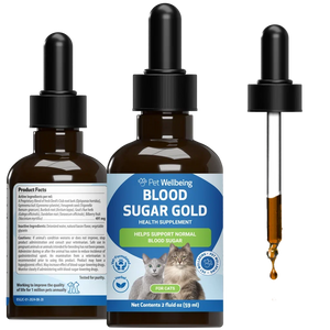 Pet Wellbeing Blood Sugar Gold for Cat Blood Sugar Support - 2 oz - Cat Vitamins & Supplements 1