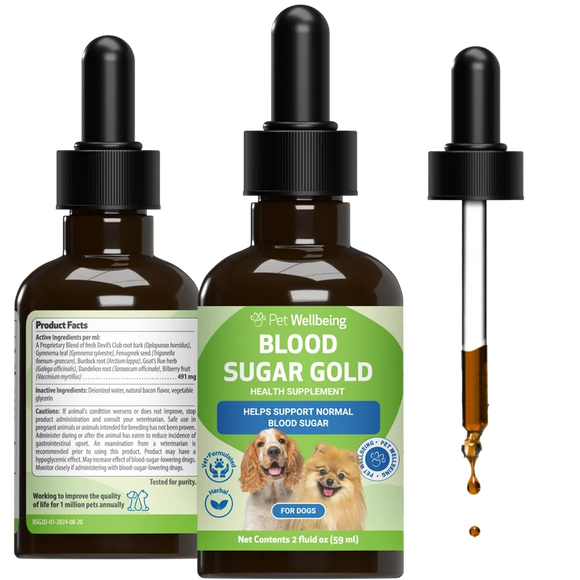 Pet Wellbeing- Blood Sugar Gold for Dog Blood Sugar - 4 oz - Dog Vitamins & Supplements 3