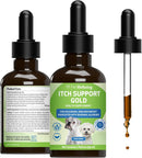 Pet Wellbeing Itch Support Gold - For Allergy-Related Itch in Dogs - 2 oz - Dog Supplements & Vitamins 1