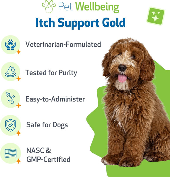 Pet Wellbeing Itch Support Gold - For Allergy-Related Itch in Dogs - Dog Supplements & Vitamins 7