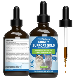 Pet Wellbeing Kidney Support Gold for Cats - 4 oz - Dog Vitamins & Supplements 2