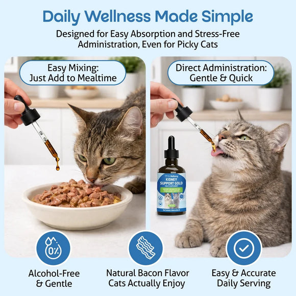 Pet Wellbeing Kidney Support Gold for Cats - Dog Vitamins & Supplements 5