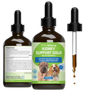 Pet Wellbeing Kidney Support Gold for Dogs - 4 oz - Cat Supplements & Vitamins 2