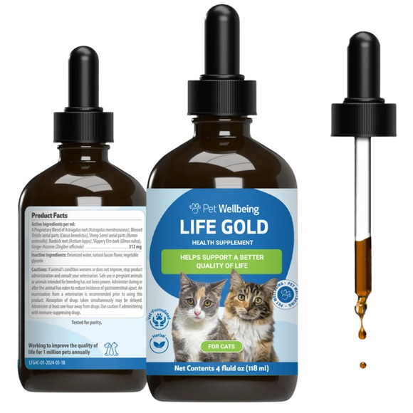 Pet Wellbeing Life Gold for Cats - Cat Supplements & Vitamins 3
