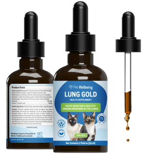 Pet Wellbeing Lung Gold for Cats - 2 oz - Cat Vitamins & Supplements 1