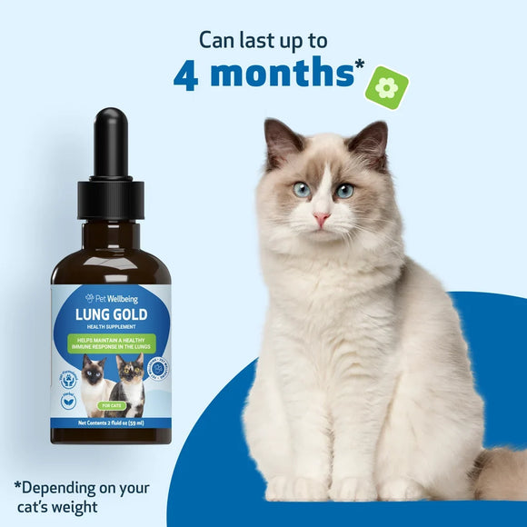 Pet Wellbeing Lung Gold for Cats - Cat Vitamins & Supplements 13