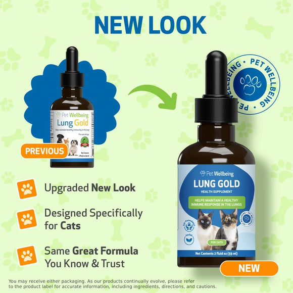 Pet Wellbeing Lung Gold for Cats - Cat Vitamins & Supplements 2