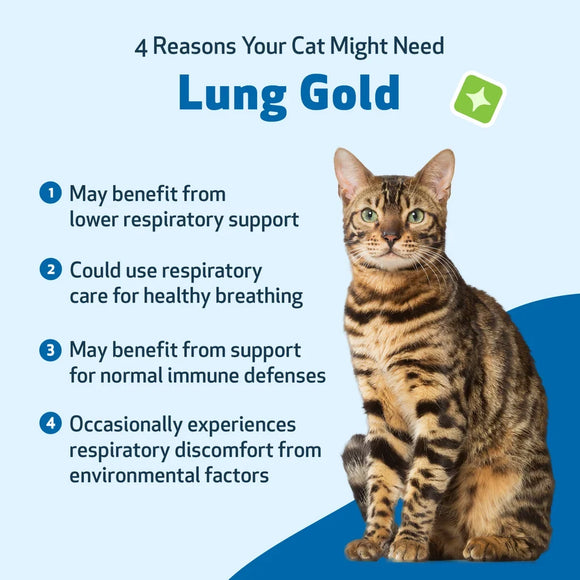 Pet Wellbeing Lung Gold for Cats - Cat Vitamins & Supplements 5
