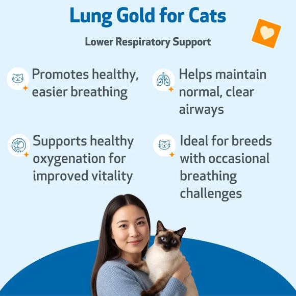 Pet Wellbeing Lung Gold for Cats - Cat Vitamins & Supplements 4