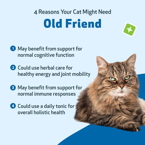Pet Wellbeing Old Friend for Senior Cats - Cat Supplements & Vitamins 10