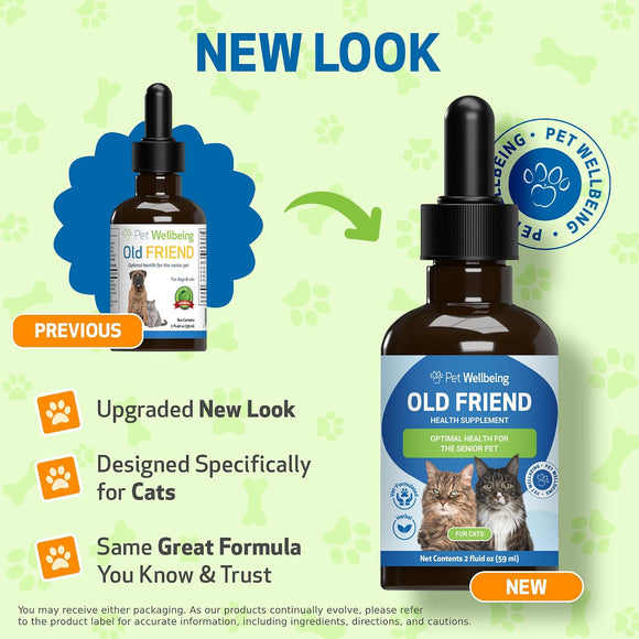 Pet Wellbeing Old Friend for Senior Cats - Cat Supplements & Vitamins 3