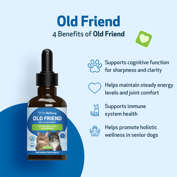 Pet Wellbeing Old Friend for Senior Cats - Cat Supplements & Vitamins 7