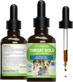 Pet Wellbeing Throat Gold for Throat Irritation in Dogs - 2 oz - Dog Supplements & Vitamins 1