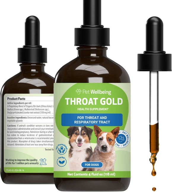 Pet Wellbeing Throat Gold for Throat Irritation in Dogs - 4 oz - Dog Supplements & Vitamins 2