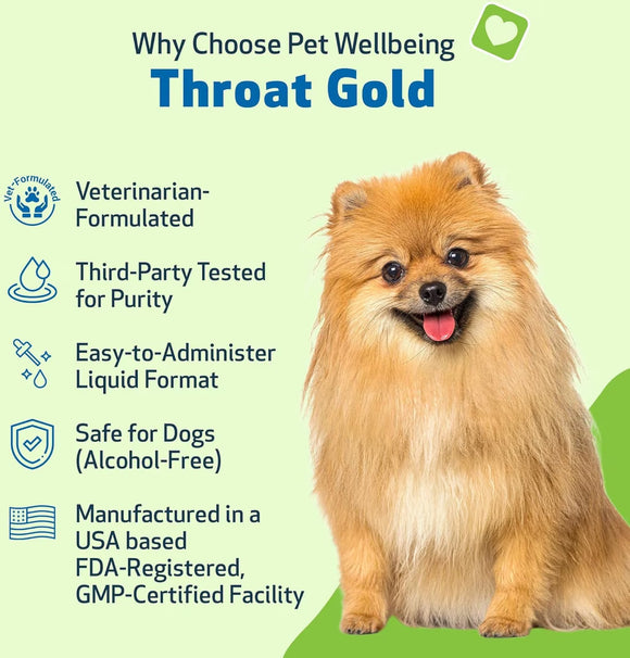 Pet Wellbeing Throat Gold for Throat Irritation in Dogs - Dog Supplements & Vitamins 3