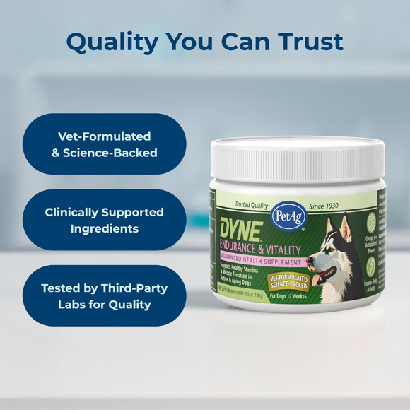 PetAg Dyne Endurance & Vitality Supplements for Dogs (60 Soft Chews) - Dog Vitamins & Supplements 5