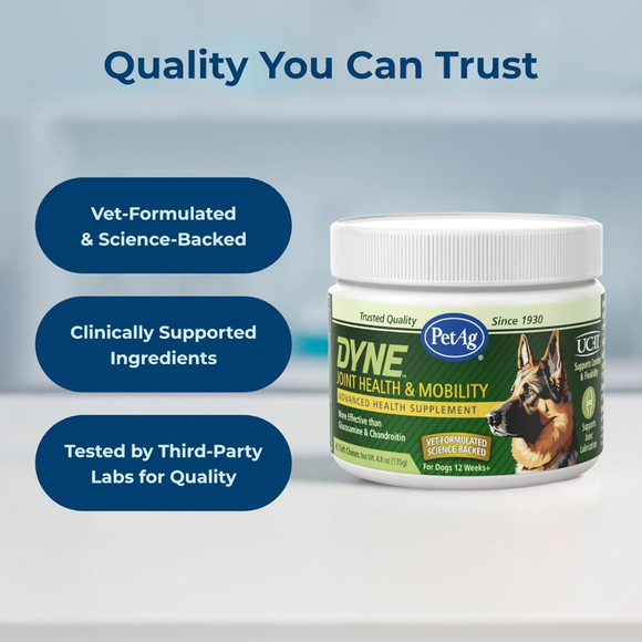 PetAg Dyne Joint Health & Mobility Supplements for Dogs (60 Soft Chews) - Dog Vitamins & Supplements 3