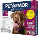 PetArmor Plus flea and tick treatment for large dogs (purple box)