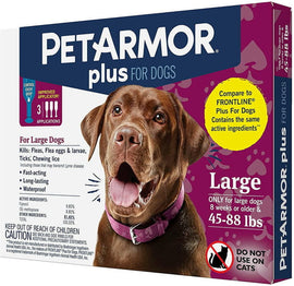 PetArmor Plus flea and tick treatment for large dogs (purple box)