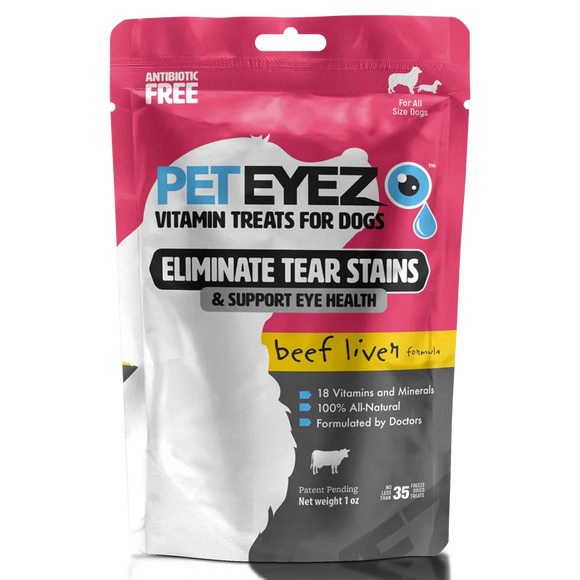 PetEyez Freeze Dried Vitamin Treats for Dogs 1-oz - Beef Liver - Dog Supplements & Vitamins 1