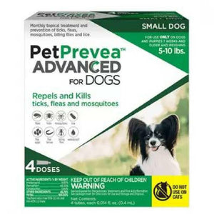 PetPrevea Advanced Topical Treatment for Dogs 5-10 lbs (4 doses) - Flea & Tick 1