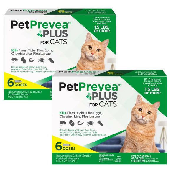 PetPrevea Plus Topical Treatment for Cats over 1.5 lbs - 12 Doses - Cat Flea & Tick 3